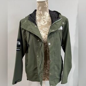 The North Face Olive Green Jacket with Patches